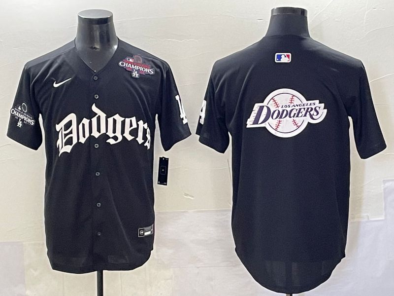 Men 2025 Los Angeles Dodgers Blank Black Seventh generation Joint Name Nike MLB Jersey style 37